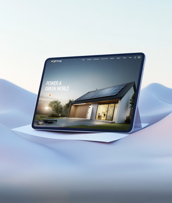艾比森-新能源官方網站設計制作